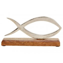 Aufsteller Fischaus Metall und Holz
Breite: 23 cm
Höhe: 12 cm