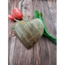 Herz aus Holz zum Aufhängen 11 cm