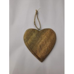 Herz aus Holz zum Aufhängen 11 cm