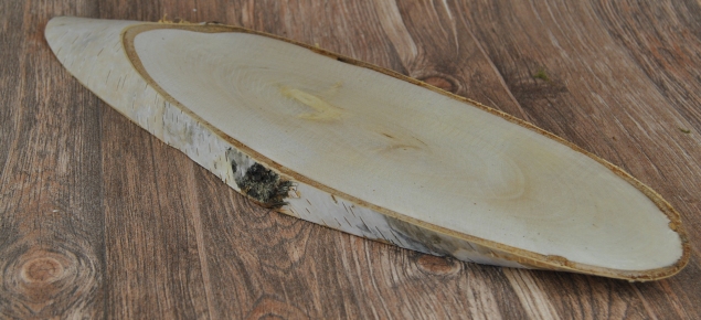 Birkenscheibe Oval 40 x 12 cm