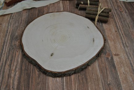 Holzscheiben aus Fichte 35 cm. 