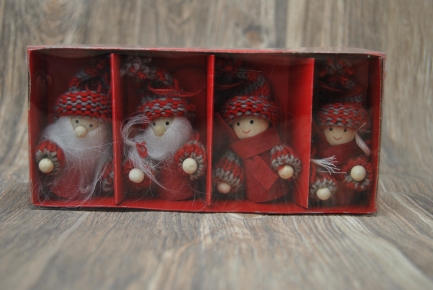 Christbaumschmuck Weihnachtswichtel Set Rot 